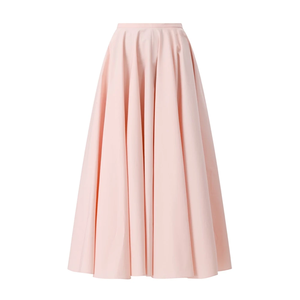Givenchy Women's Pink Midi Skirts, Xl, Pleated Poplin Midi Skirt
