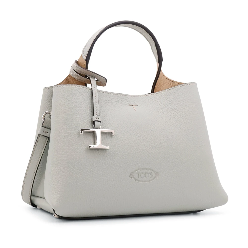 TOD'S Leren Microtas met Tijdloze Charme Gray Dames