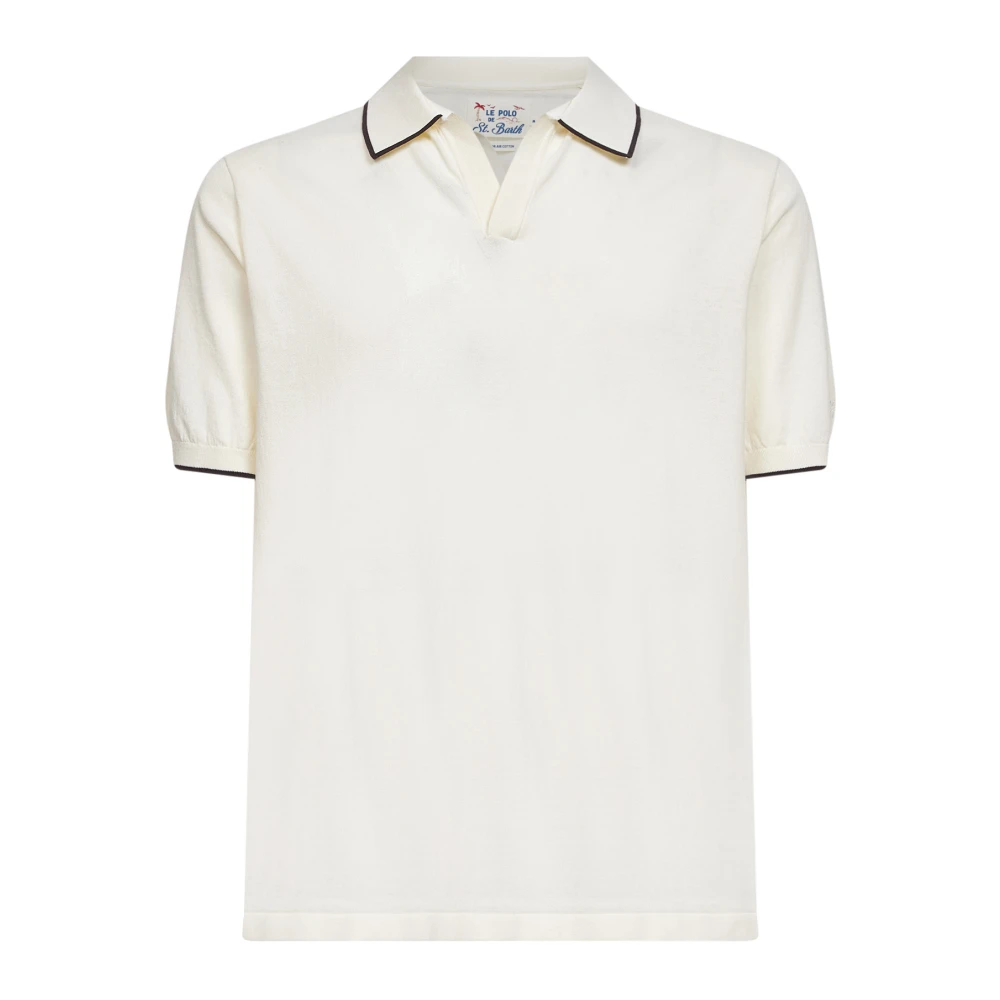 Mc2 Saint Barth Beige Polo Shirts, Male, 2XL, Sloan Knitted Polo