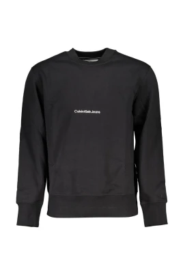 Bomulls Sweatshirt med Rund Halsringning, Broderi och Logotyp