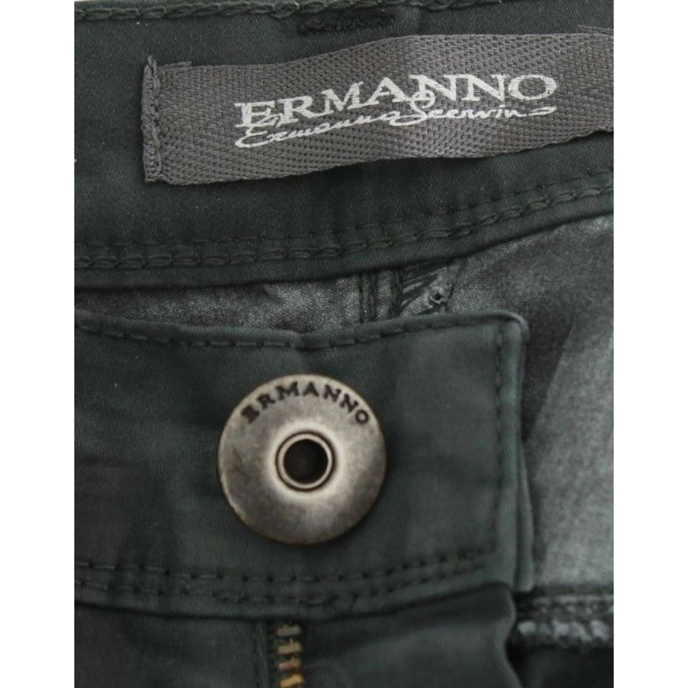 Ermanno Scervino Donkergroene Slim Fit Jeans Green Dames