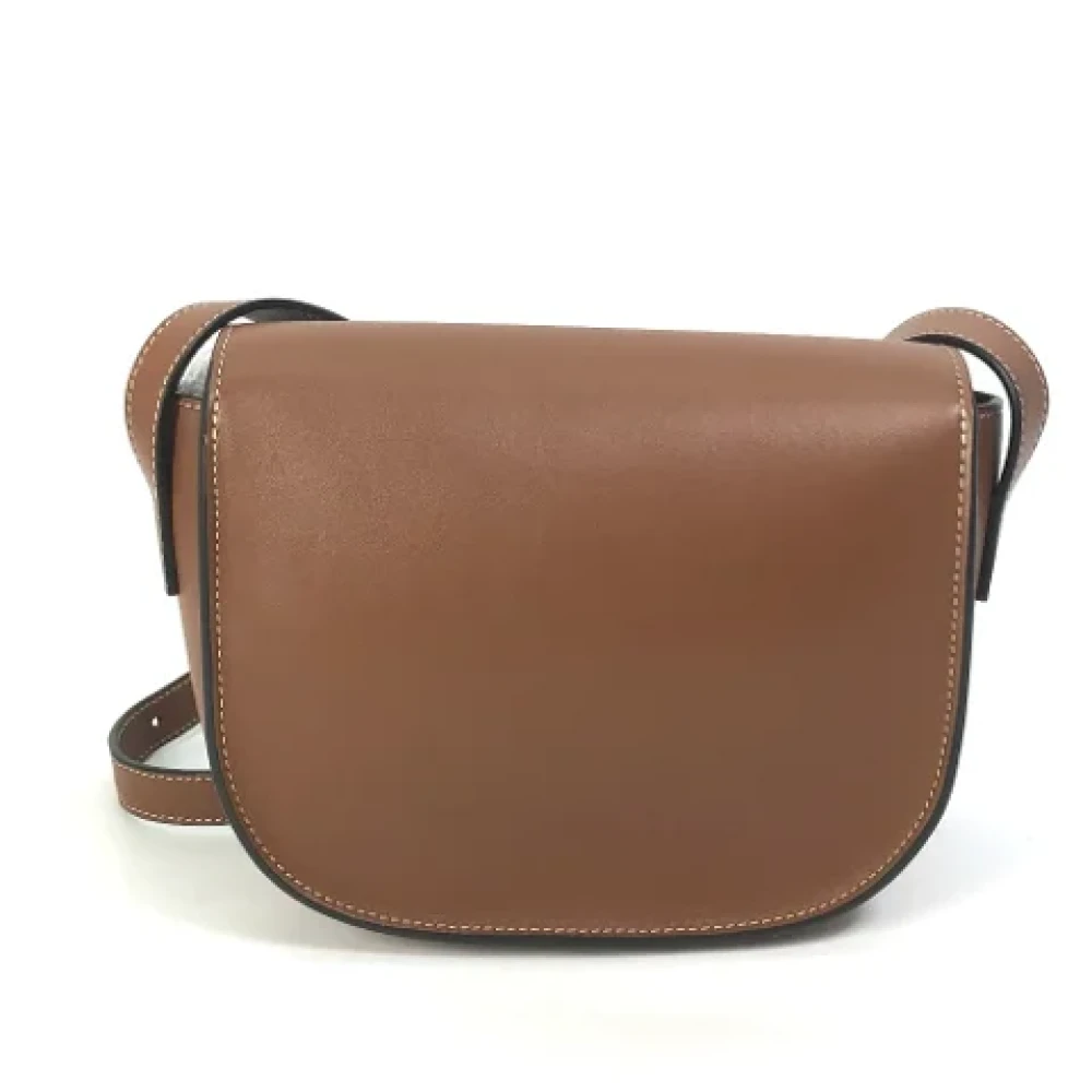 Celine Vintage Pre-owned Leather shoulder-bags Brown Dames