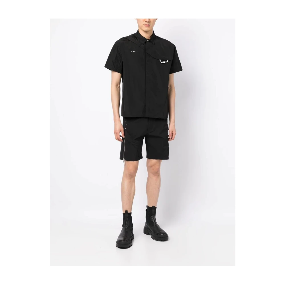 Heliot Emil Zwarte Nylon Shirt Herenmode Black Heren