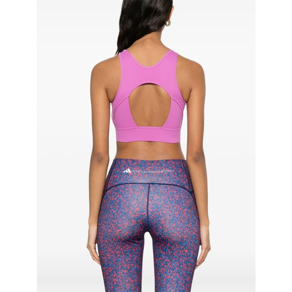 adidas by stella mccartney Paarse Top met Open Rug Purple Dames