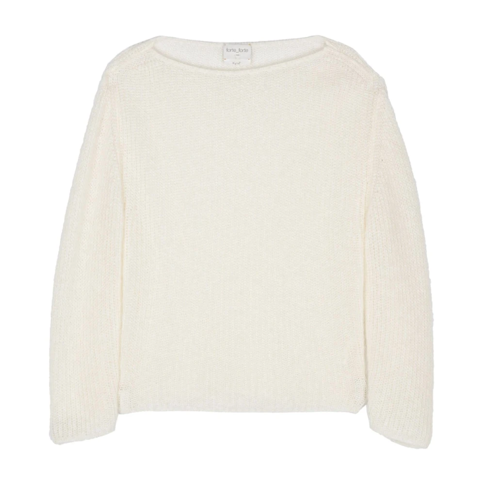 Forte Asymmetrische Mohair Trui Beige Dames