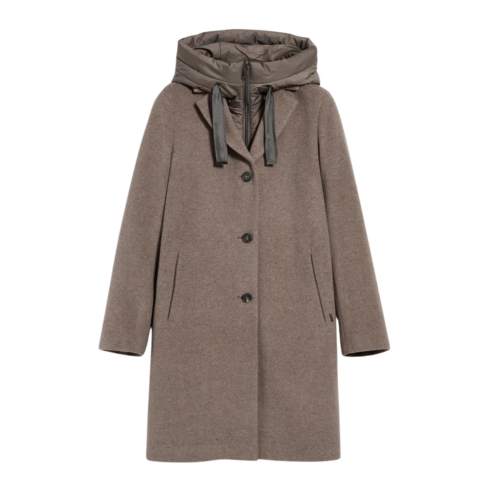 CINQUE Omkeerbare Jas met Nylon Capuchon Gray Dames