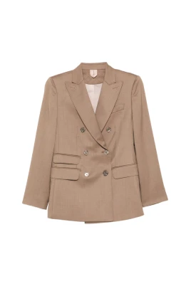 Double-Breasted Wool Twill Blazer