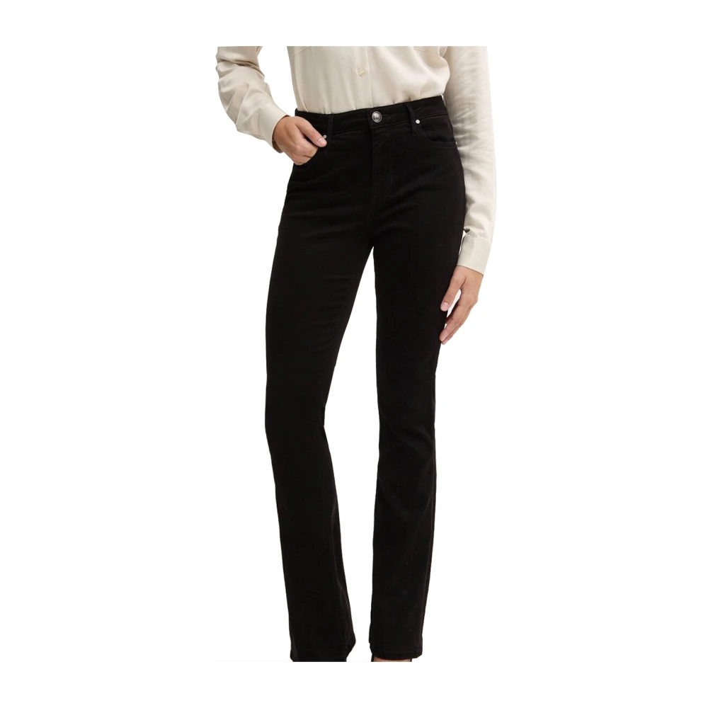 Guess Svarta Flare High Waist Jeans Black, Dam