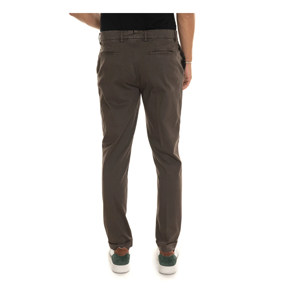 Berwich Rolzoom Chino Broek Brown Heren