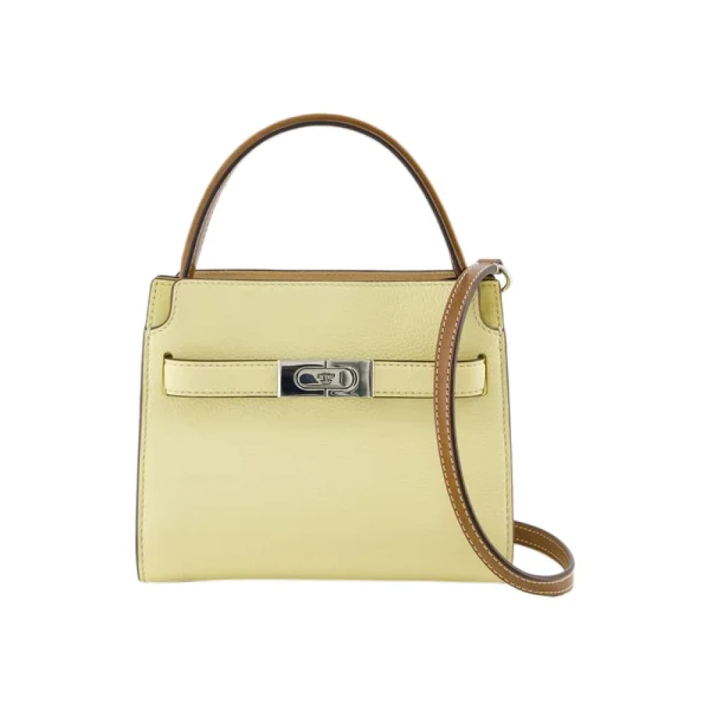 TORY BURCH Leather handbags Yellow Dames