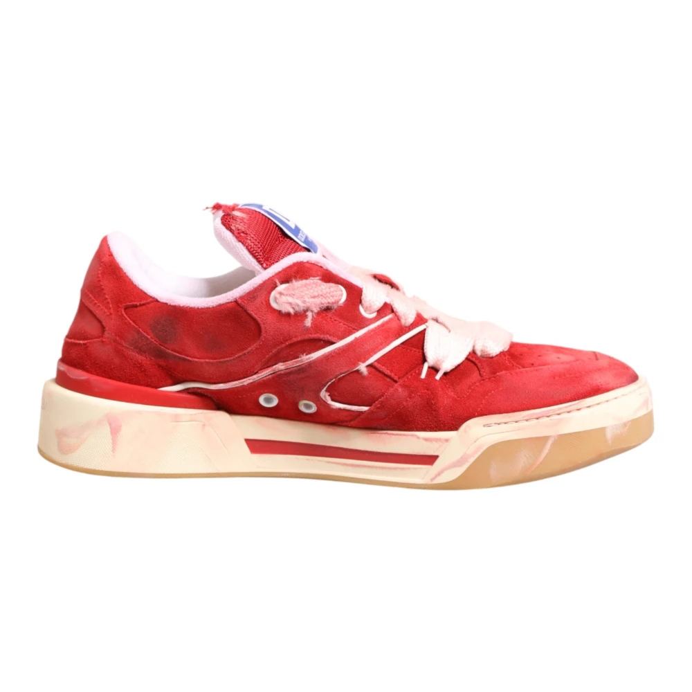 Dolce & Gabbana Men's Red Sneakers, 10 Uk, Low Top Trainers