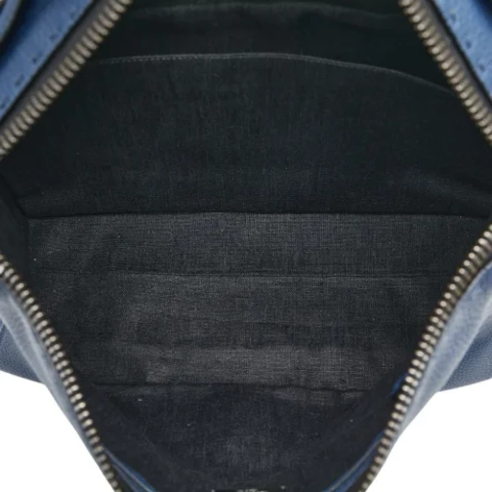 Fendi Vintage Pre-owned Leather shoulder-bags Blue Heren