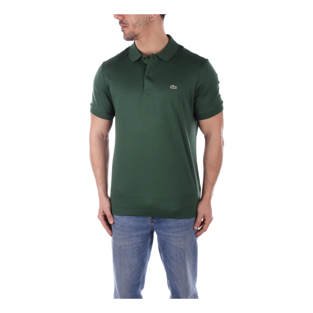 Lacoste Groen Logo Front Button Polo Shirt Green Heren