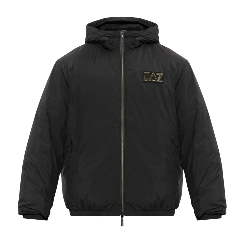 Emporio Armani Ea7 Insulated Hooded Jacket - Male - Winter Jackets - Black - M - Jackets