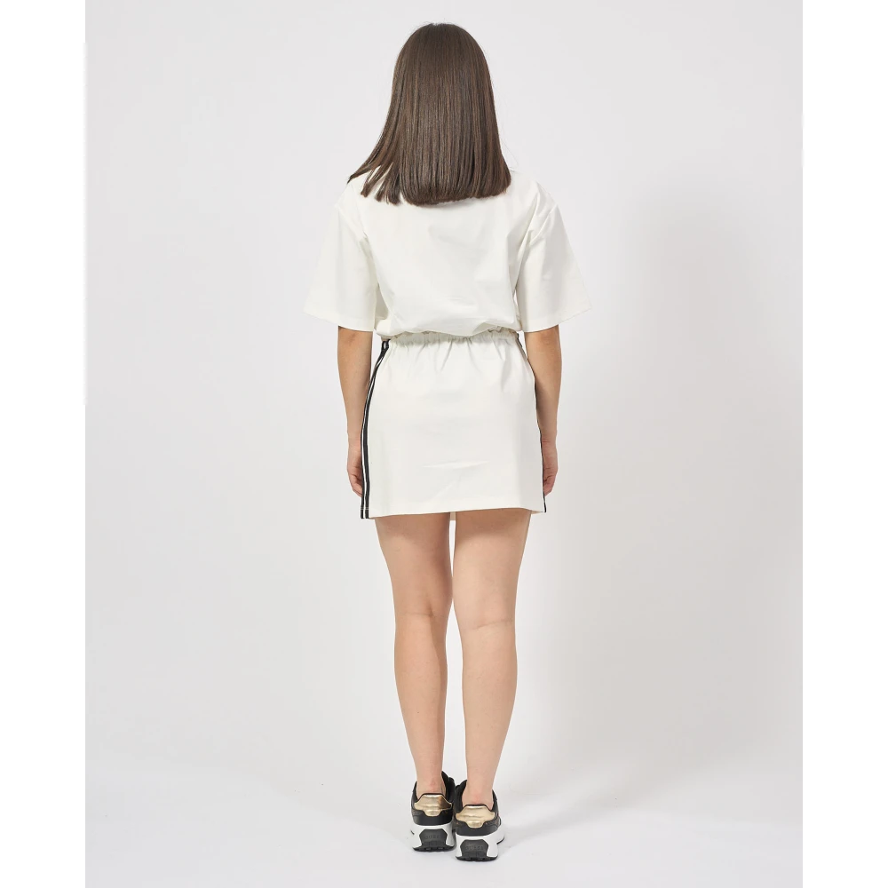 Gaëlle Paris Korte witte jurk met logoprint White Dames