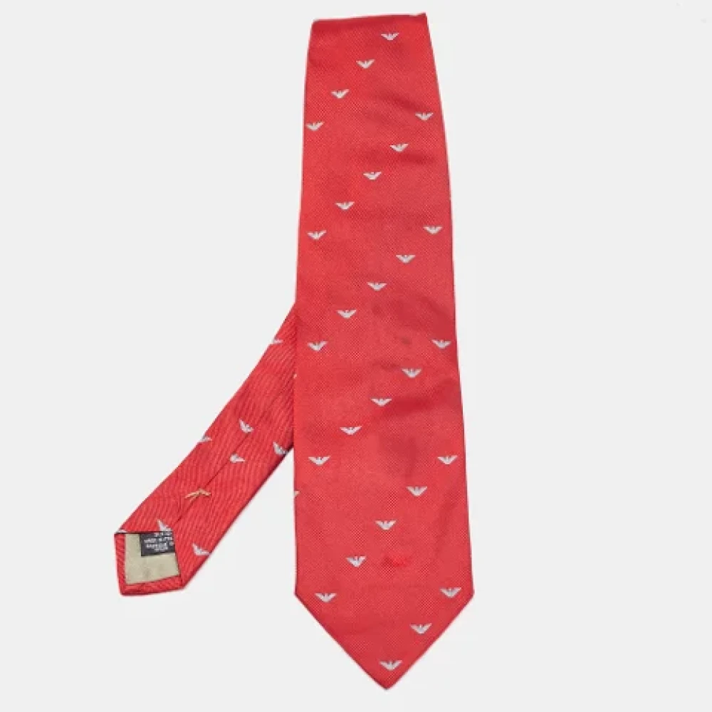 Armani Pre-owned Silk home-office Red Heren