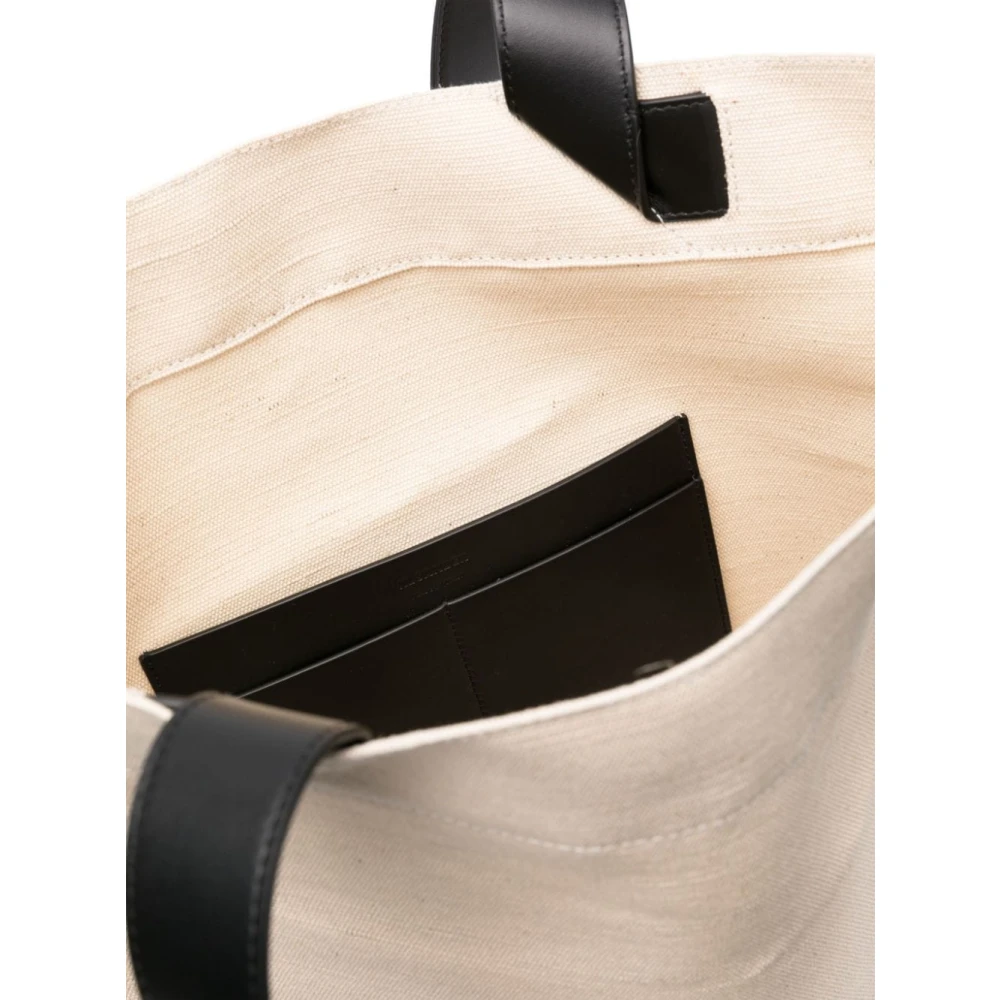 Jil Sander Canvas tas met geborduurd logo White Dames