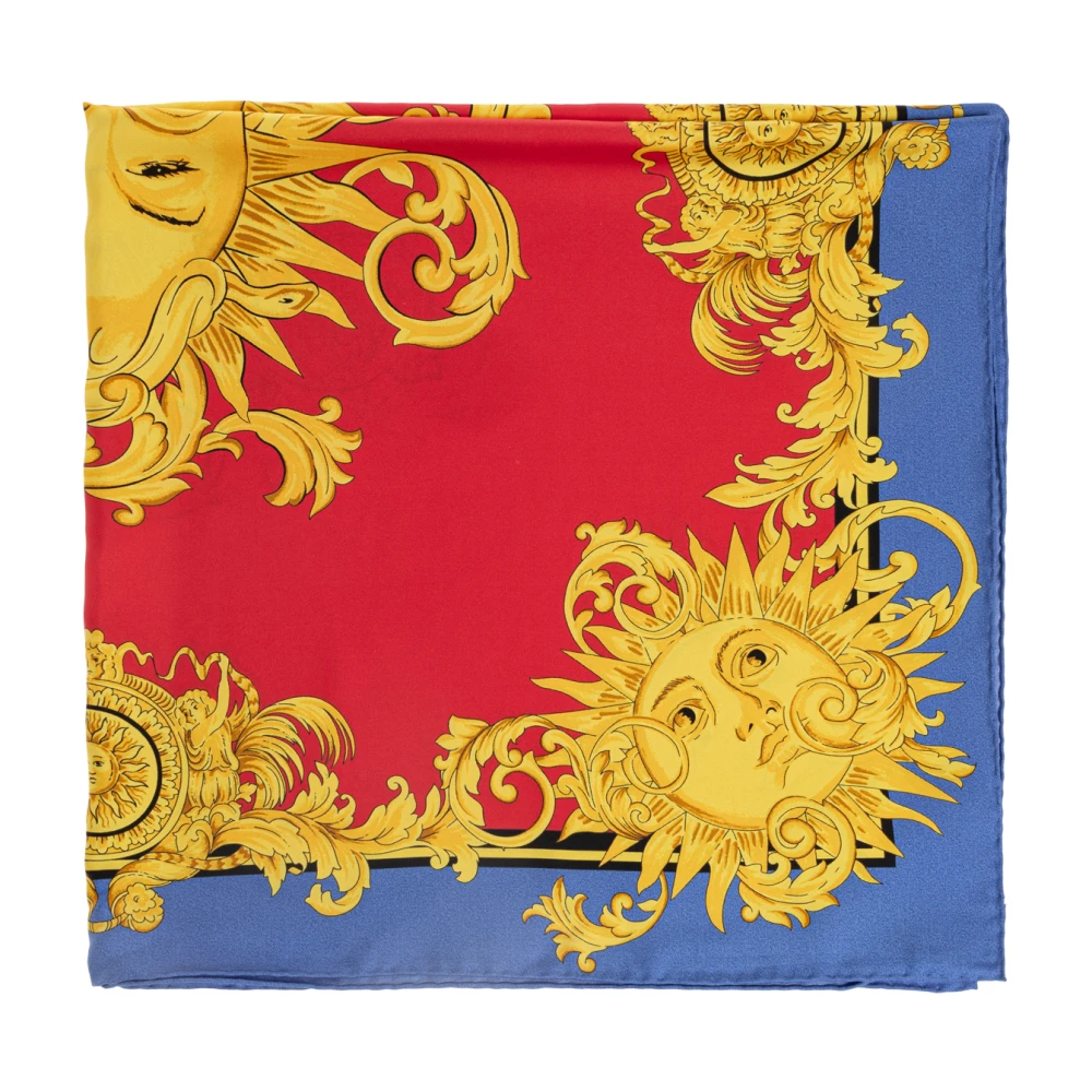Versace Unisex Multicolor Accessoires Veelkleurig, One Size, The Sun Zijden Sjaal