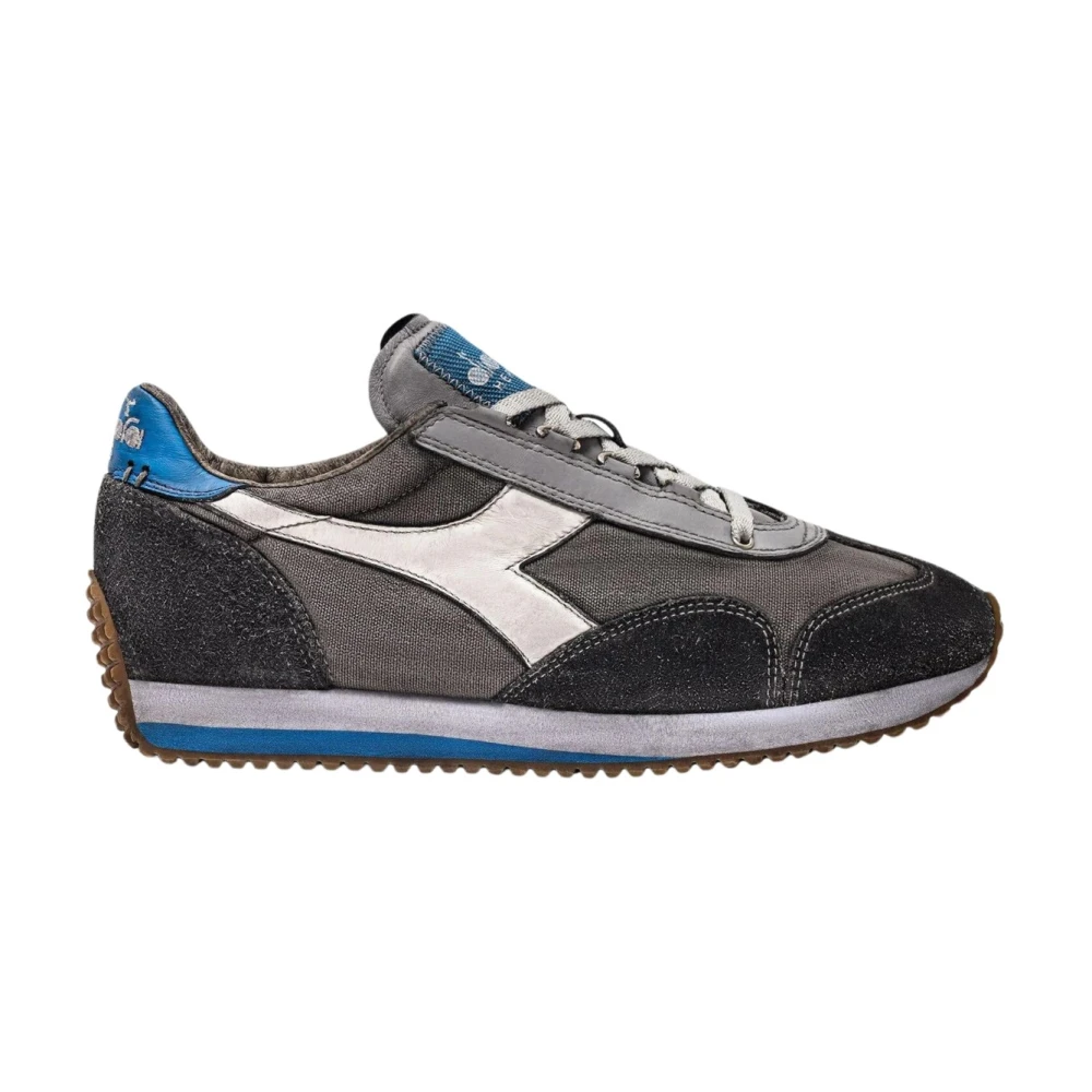 Diadora Men's Gray Vintage Style Canvas Trainers - Sneakers - 12 Uk - Shoes