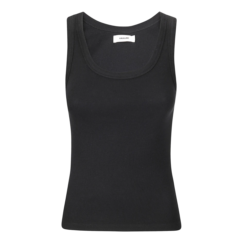 Haikure Women's Black Ribbed Sleeveless Top