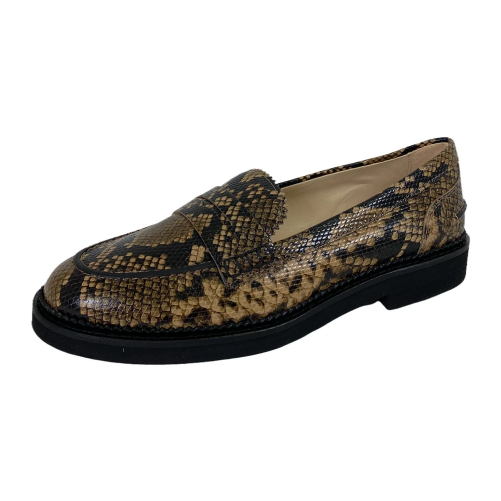 Tod's Mujer Marrón - College Precious Print Loafer Zapatos- Shoes - 36 Eu- College Precious Print Loafer Zapatos