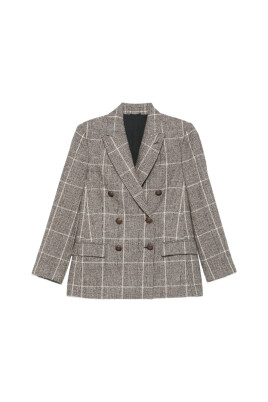 brown-checked-double-breasted-jacket