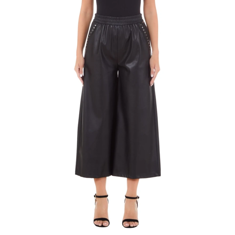 Liu Jo Leather Trousers Black Dames