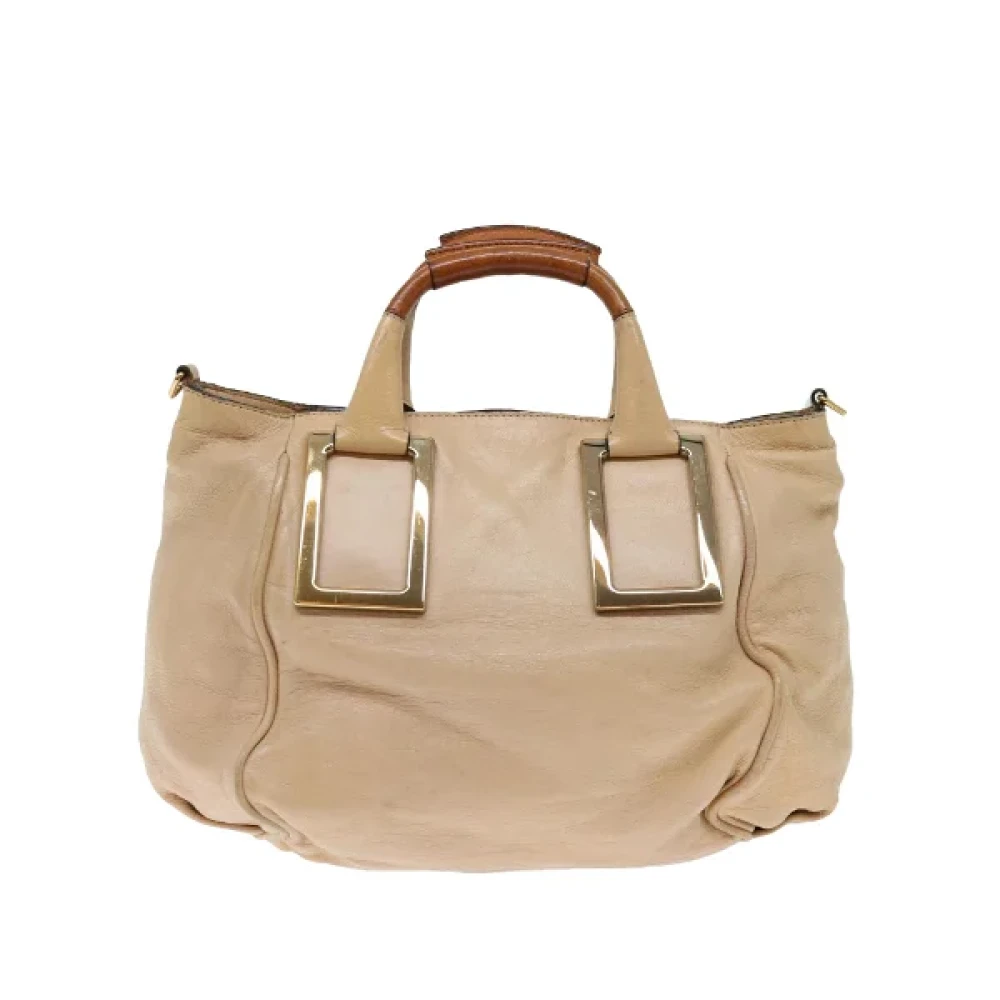 Chloé Pre-owned Leather handbags Beige Dames