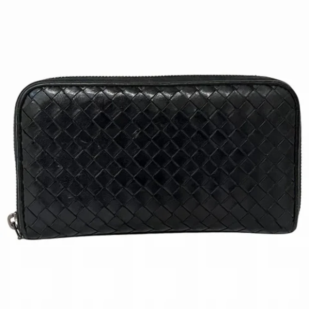 Bottega Veneta Vintage Pre-owned Leather wallets Black Dames