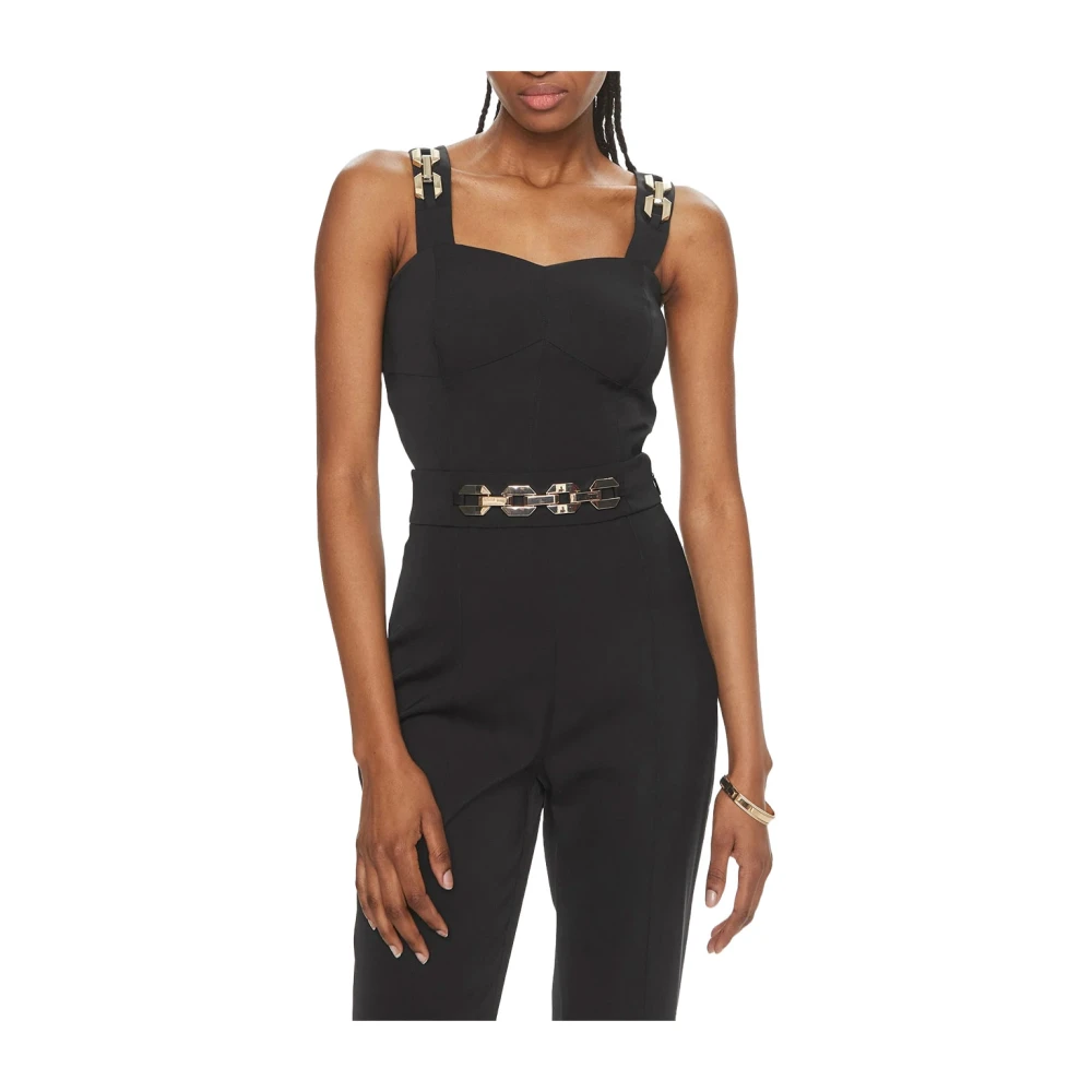 Guess Zwarte Top met Kettingdetail Black Dames