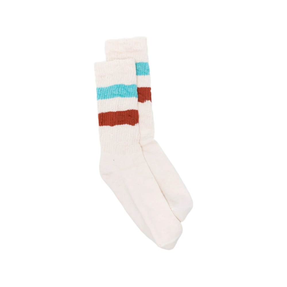 Golden Goose Men's White Distressed Socks - Socks - M - Underwear