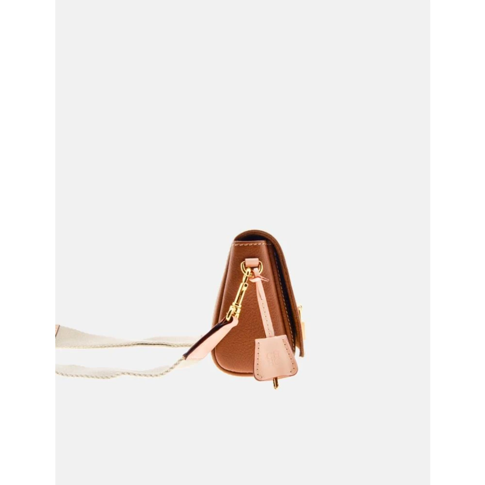 Carolina Herrera Vergrendelde Mini Crossbody Tas Brown Dames