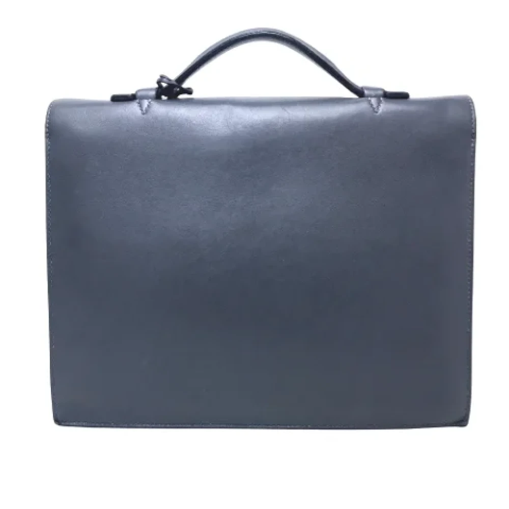 Hermès Vintage Pre-owned Leather briefcases Black Heren