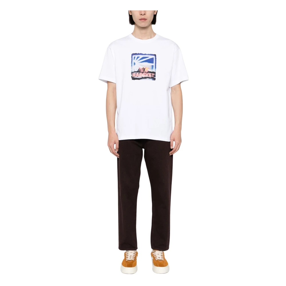 Rassvet Vuurprint Korte Mouw T-shirt White Heren