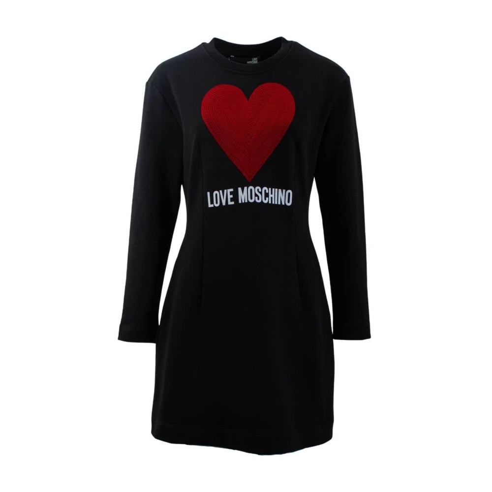 Love Moschino Women's Black Knitted Balloon Dress