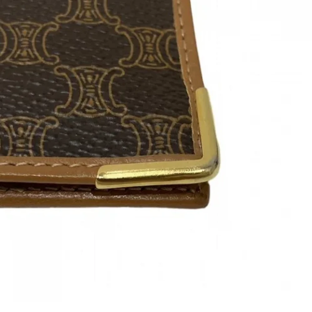 Celine Vintage Pre-owned Canvas wallets Brown Dames