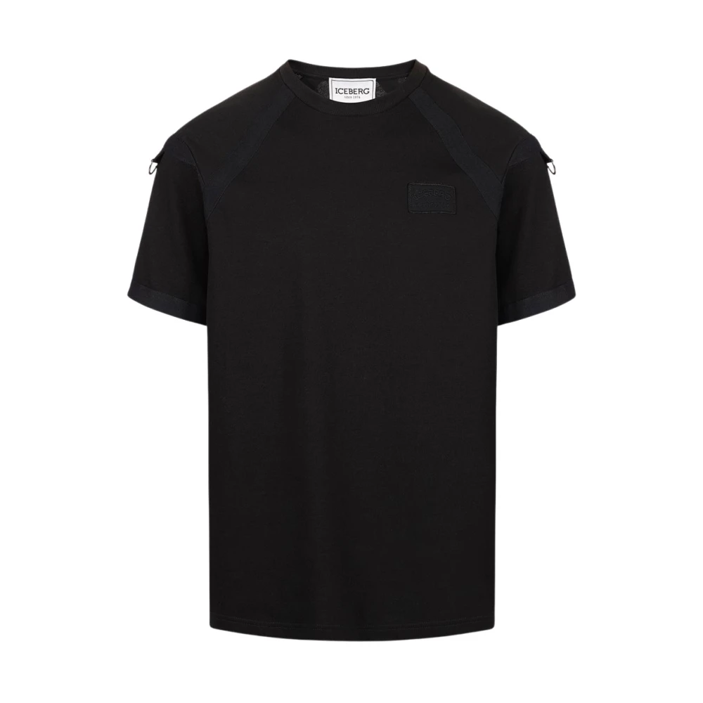 Iceberg T-shirt met geborduurd embleem Black Heren