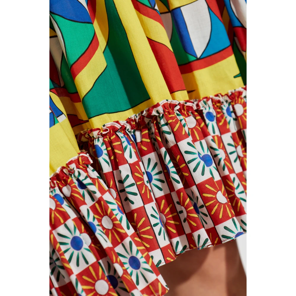 Dolce & Gabbana Oversized jurk met print Multicolor Dames