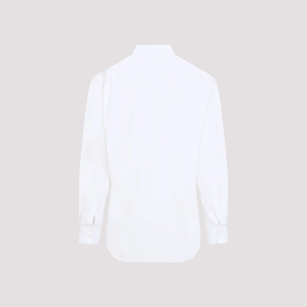 Comme des Garçons Wit Overhemd met Unieke Borduursels White Heren