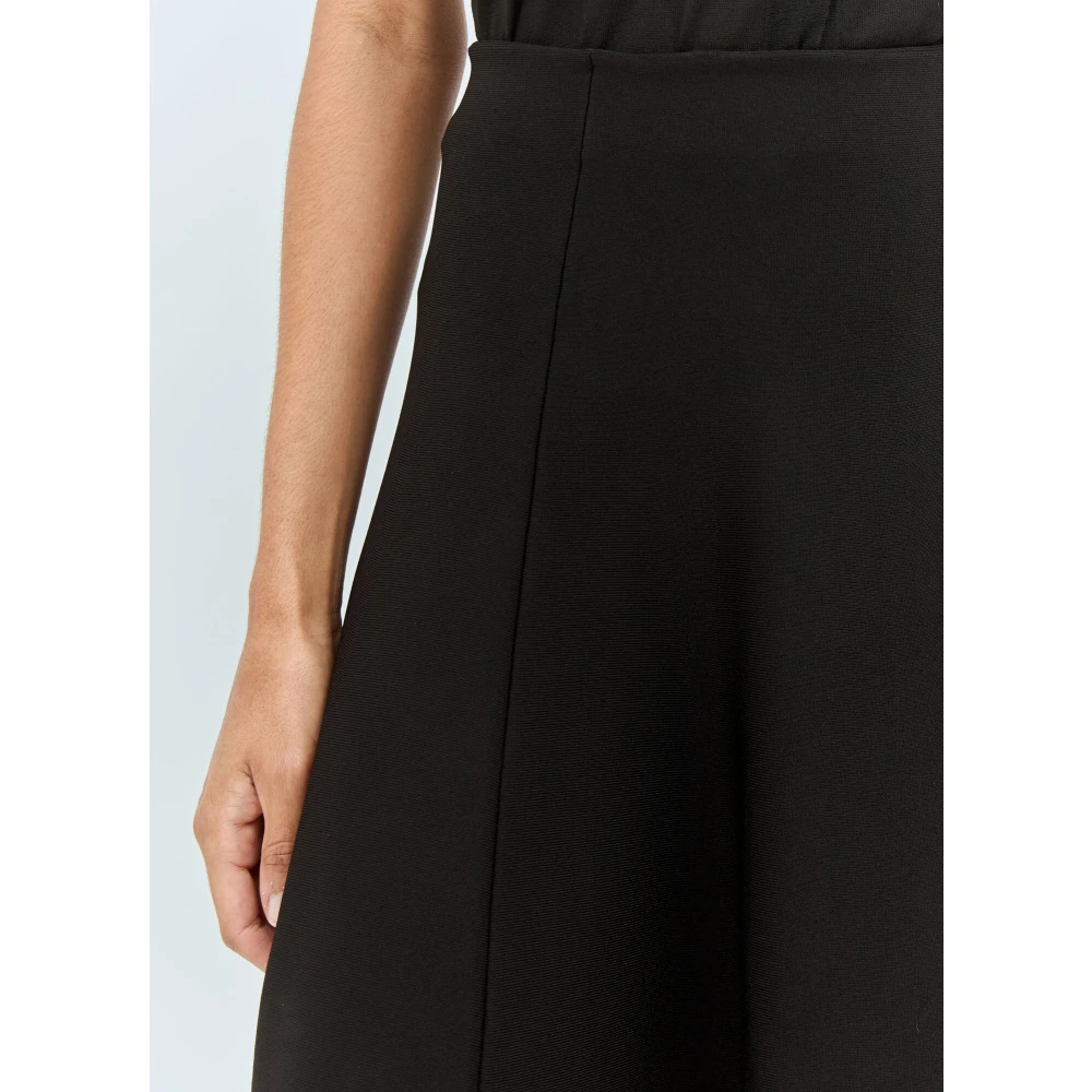The Row Elastische Taille Midi Rok Black Dames
