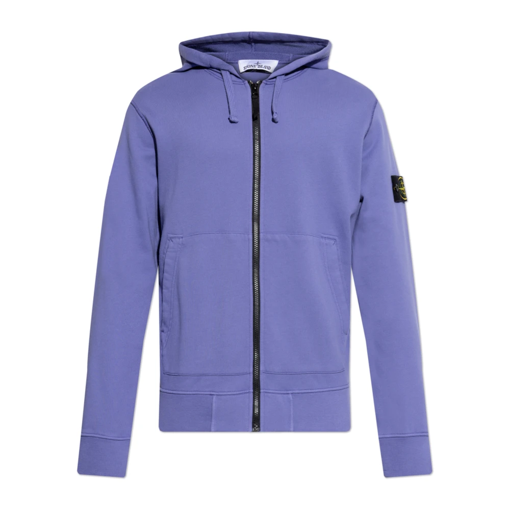 Stone Island Sweatshirt met logo Purple Heren