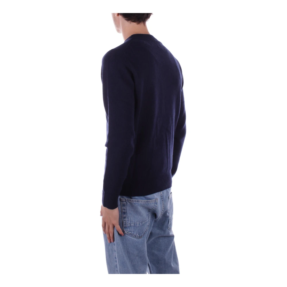 Saint Barth Logo Front Sweaters Blue Heren