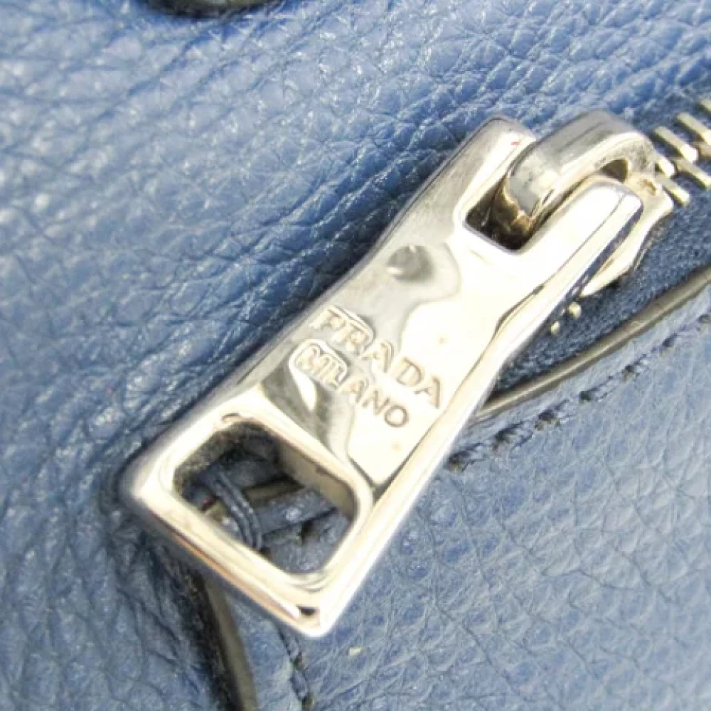 Prada Vintage Pre-owned Leather prada-bags Blue Dames