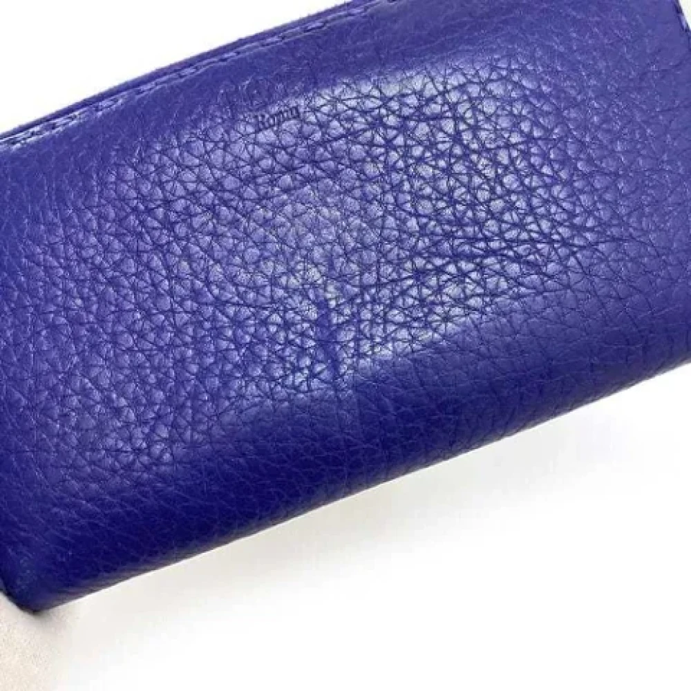 Fendi Vintage Pre-owned Leather wallets Blue Dames