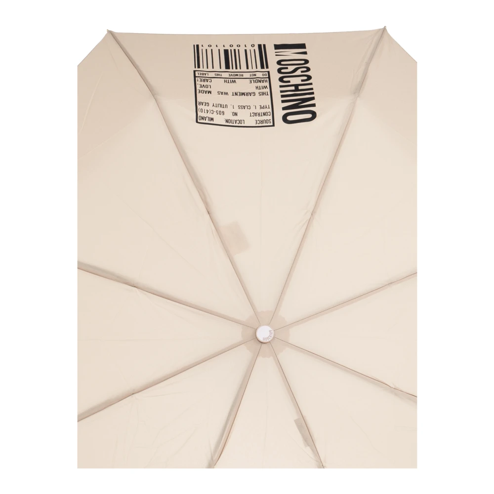 Moschino Paraplu met logo Beige Unisex