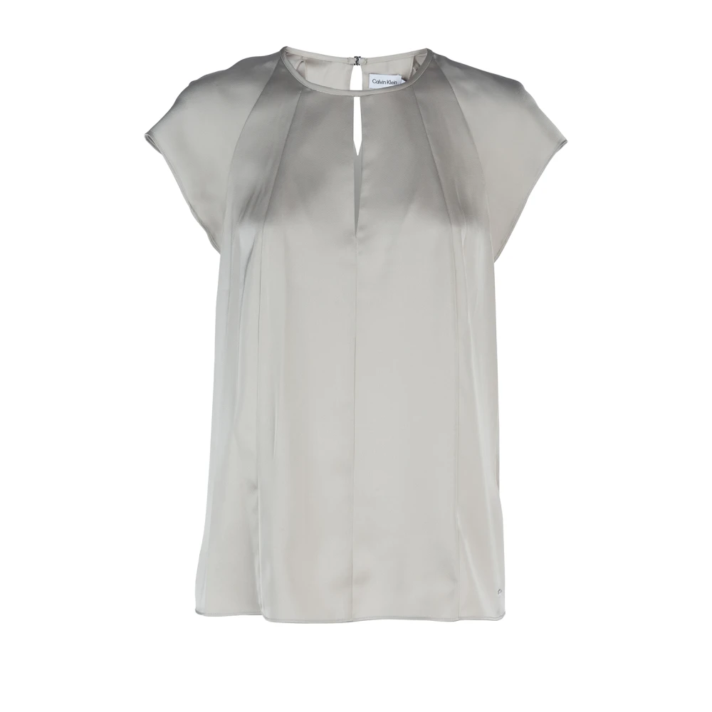 Calvin Klein Casual Katoenen T-Shirt Beige Dames