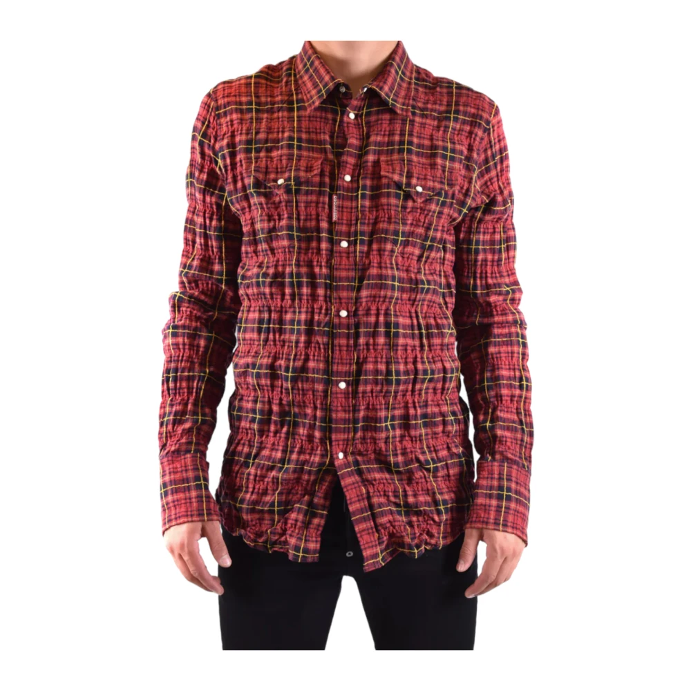 Dsquared2 Rode Stijlvolle Overhemden Red Heren