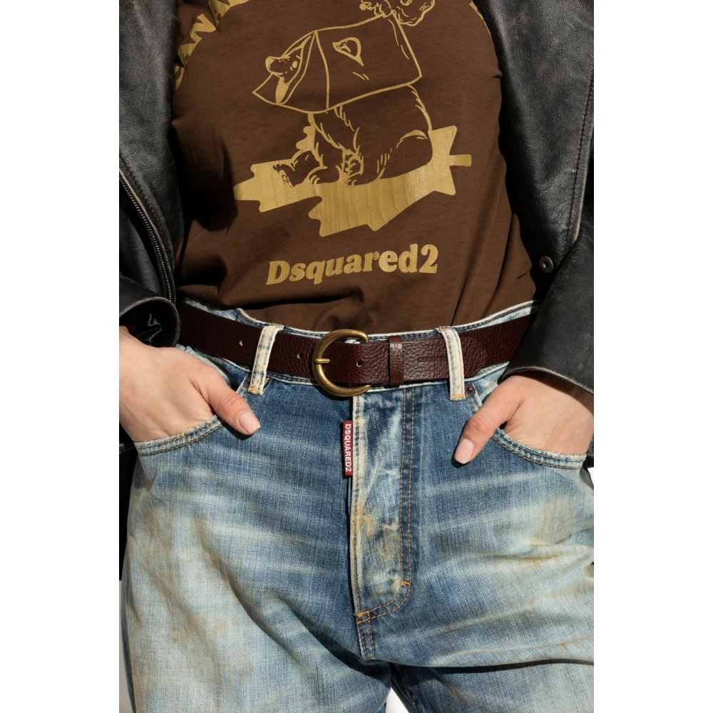 Dsquared2 Leren riem Brown Dames
