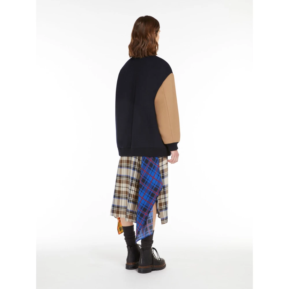 Max Mara Weekend Wollen Bomberjack met Geribbelde Kraag Multicolor Dames