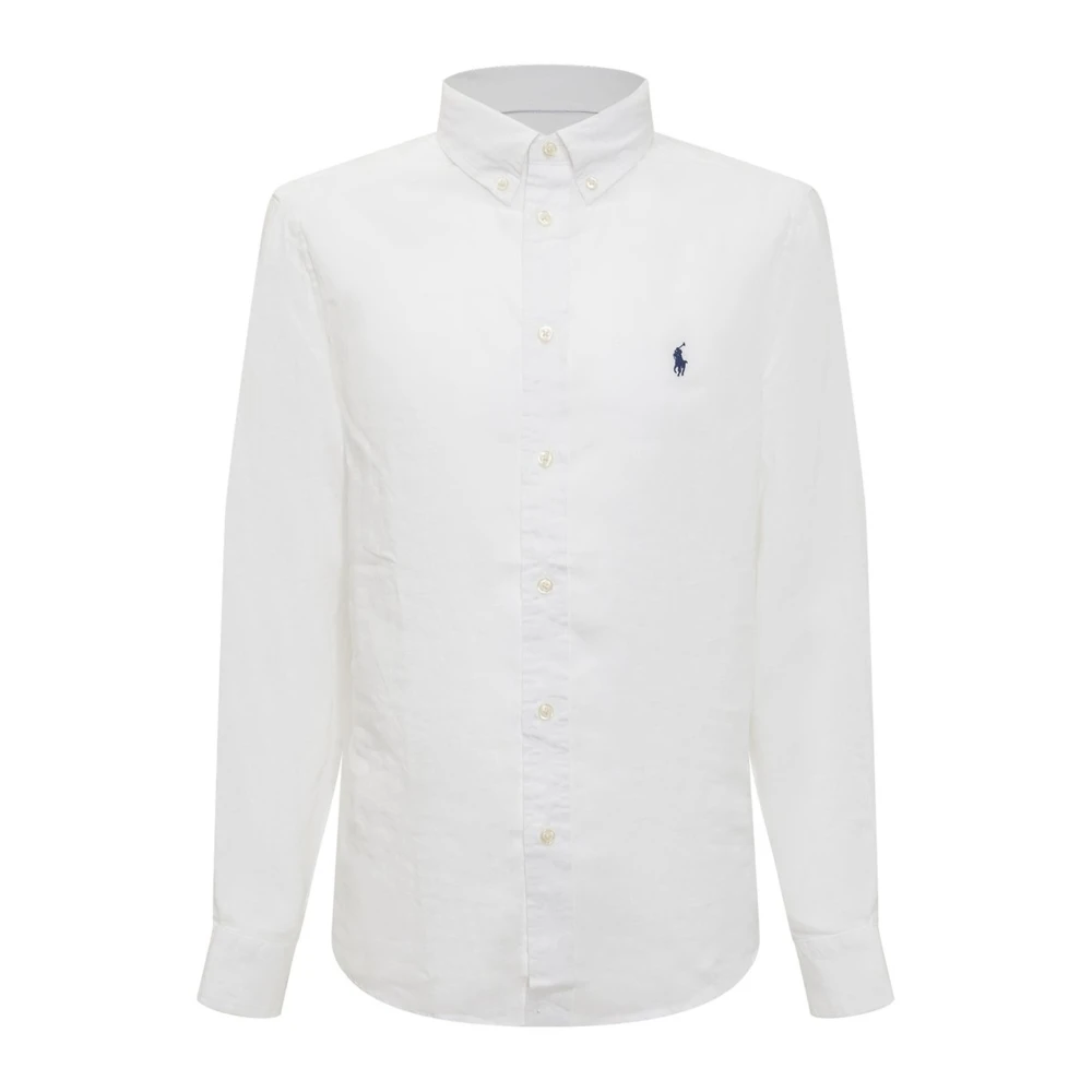 Ralph Lauren Vit Skjorta Med Långa ärmar White, Pojke